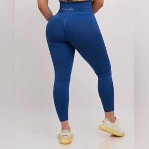Scrunch leggings- Pacific Blue